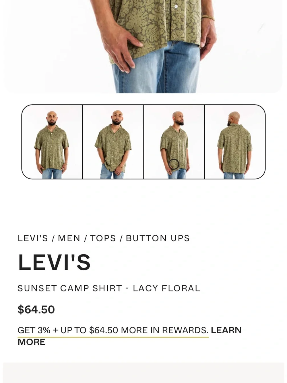 Levi’s XL Sunset Camp Shirt